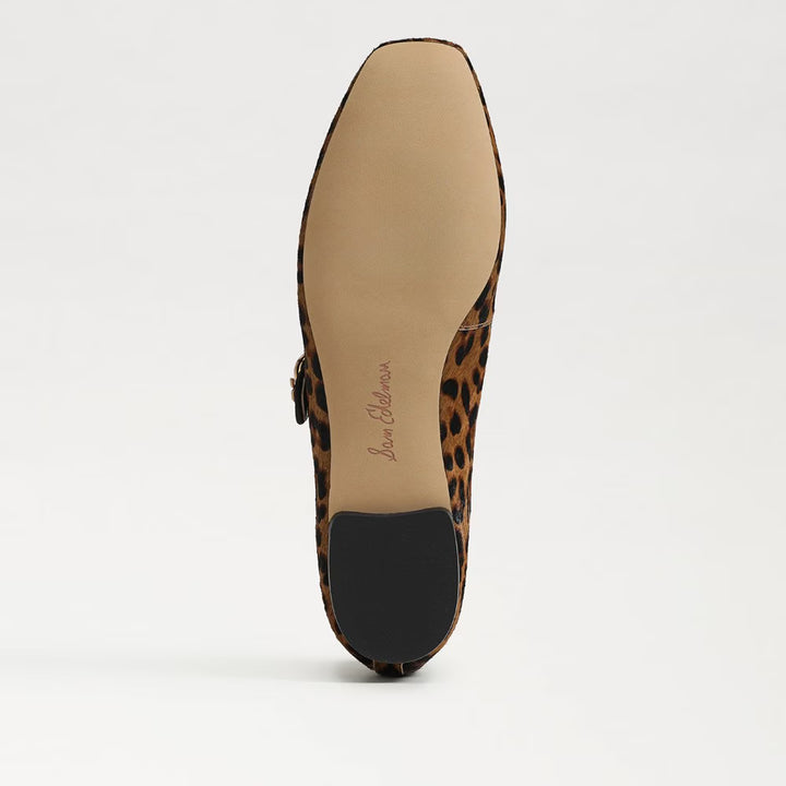 Michaela Mary Jane Flat | Leopard Brahma Hair Leather