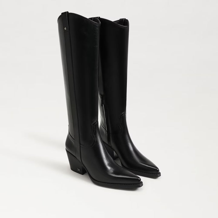 Wyatt Knee High Boots | Black Leather