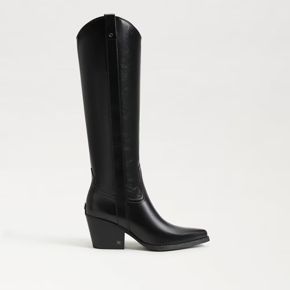 Wyatt Knee High Boots | Black Leather