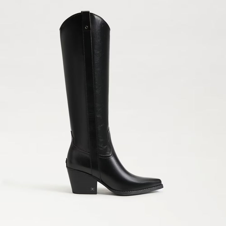 Wyatt Knee High Boots | Black Leather