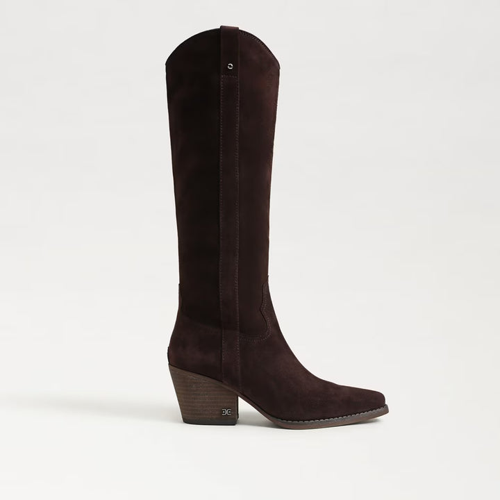Wyatt Knee High Boots | Cafe Noir Suede