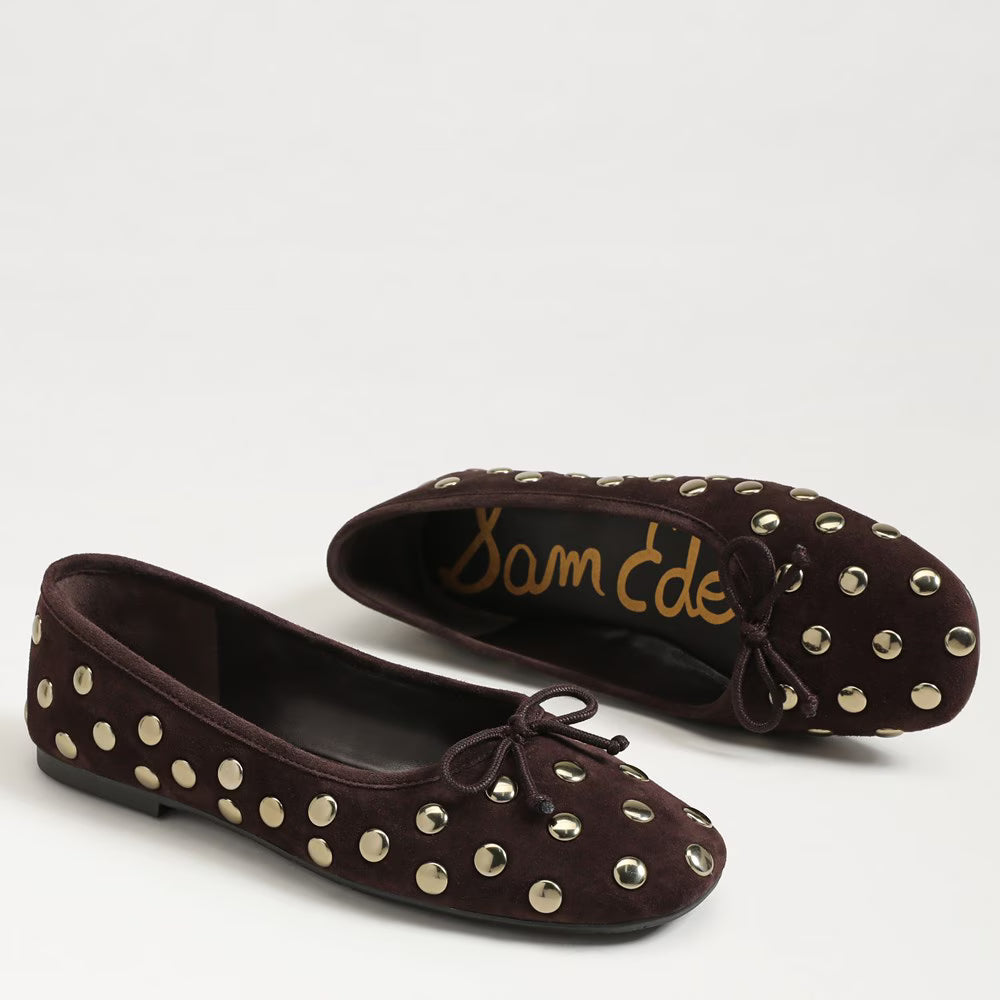 Alie Studded Ballet Flat | Café Noir Suede