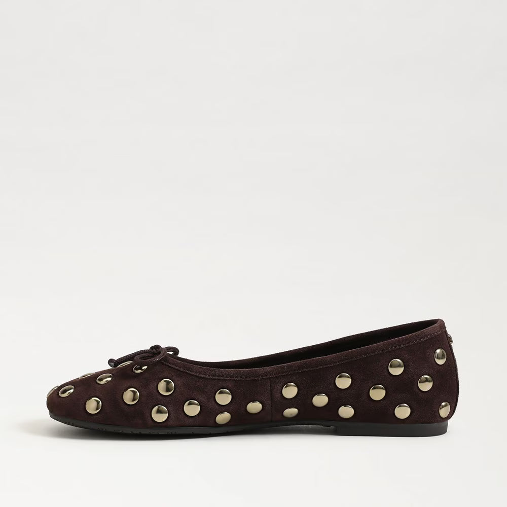 Alie Studded Ballet Flat | Café Noir Suede