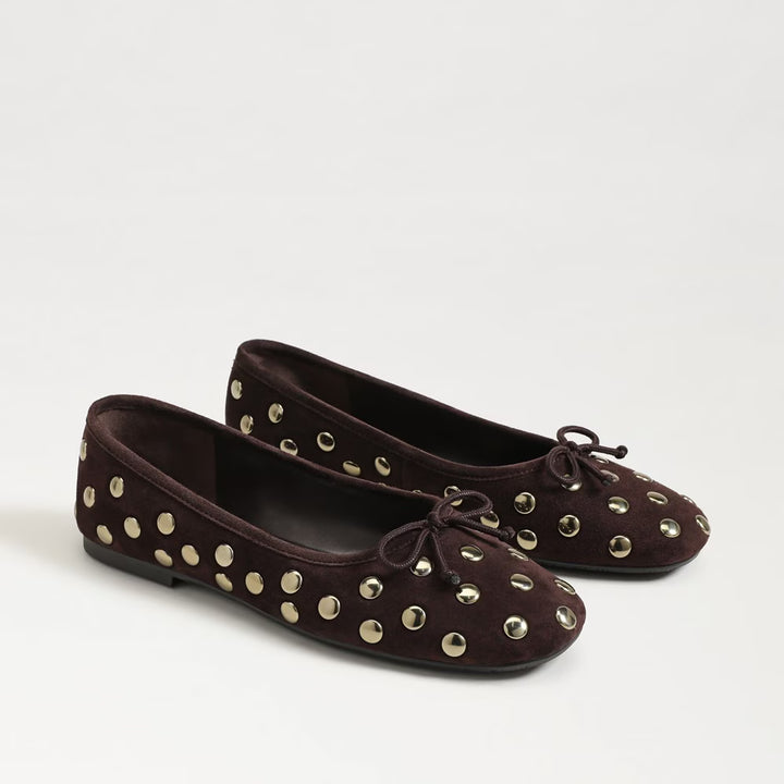 Alie Studded Ballet Flat | Café Noir Suede