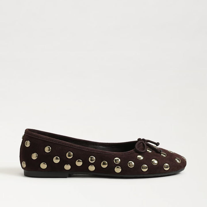 Alie Studded Ballet Flat | Café Noir Suede