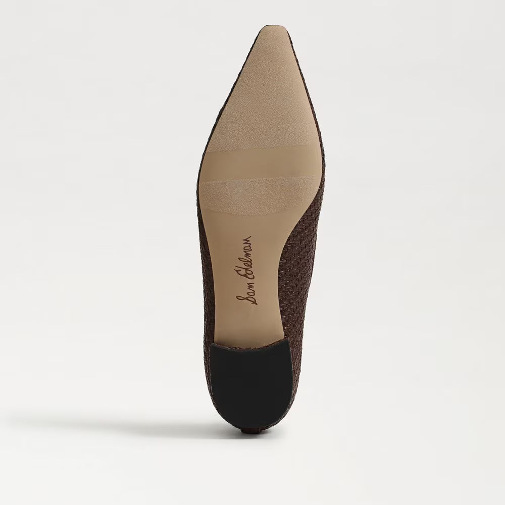 Esmira Pointed Toe Ballet Flat | Bourbon Faux Leather