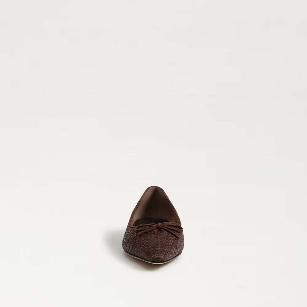 Esmira Pointed Toe Ballet Flat | Bourbon Faux Leather