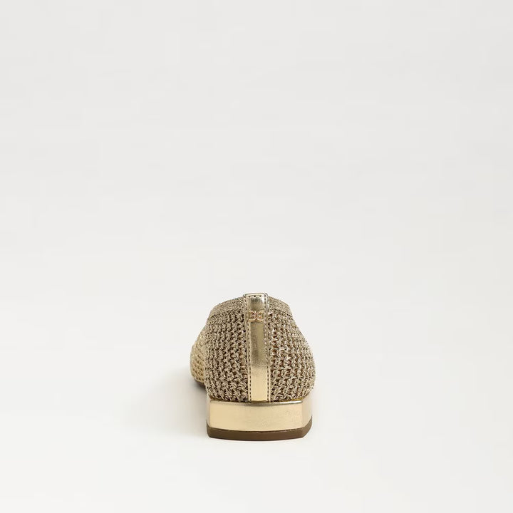 Kasey Knit Ballet Flat | Amber Gold Woven - Charlotte's Inc