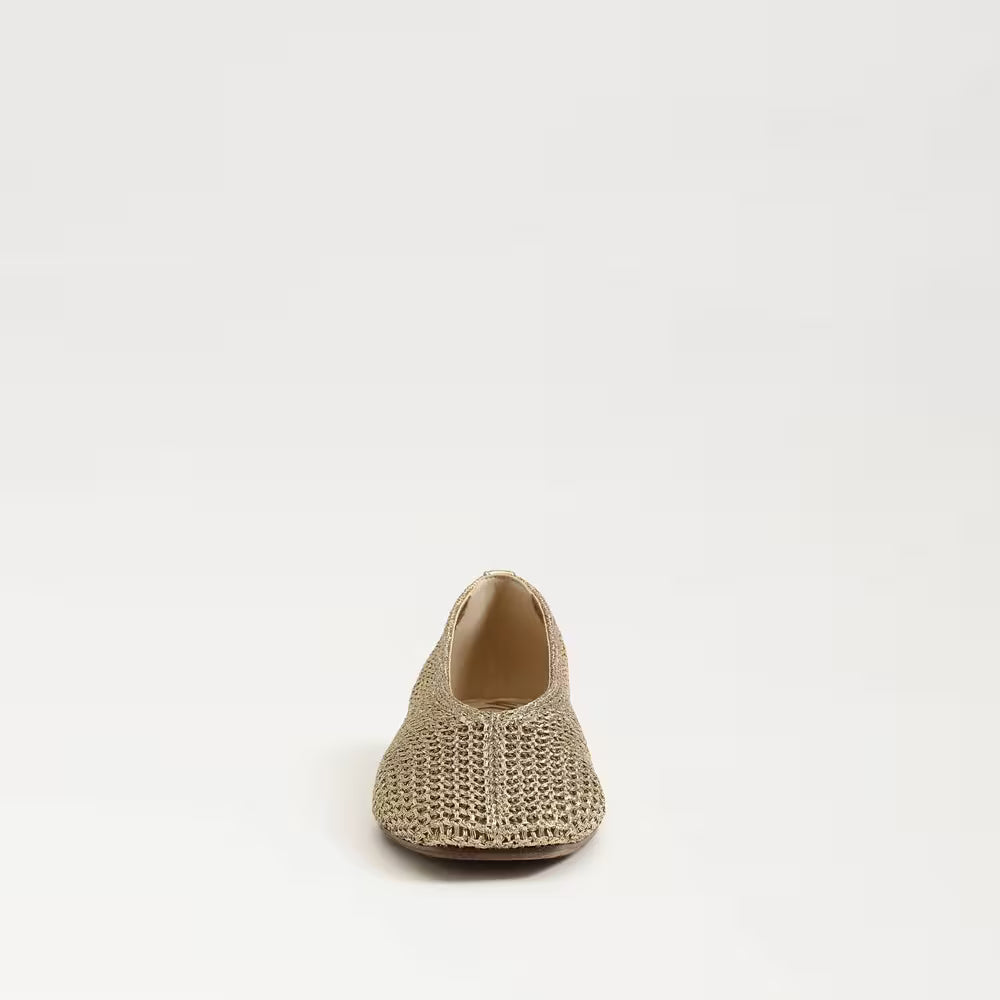 Kasey Knit Ballet Flat | Amber Gold Woven - Charlotte's Inc