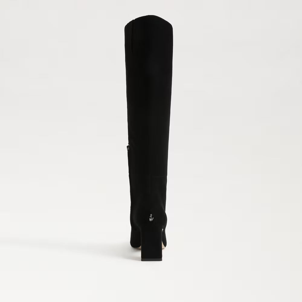 Sylvia Knee High Boot | Black Suede