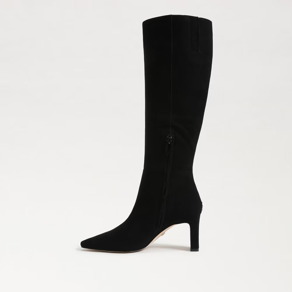 Sylvia Knee High Boot | Black Suede