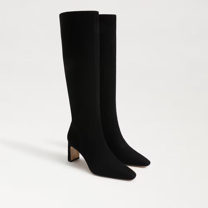 Sylvia Knee High Boot | Black Suede