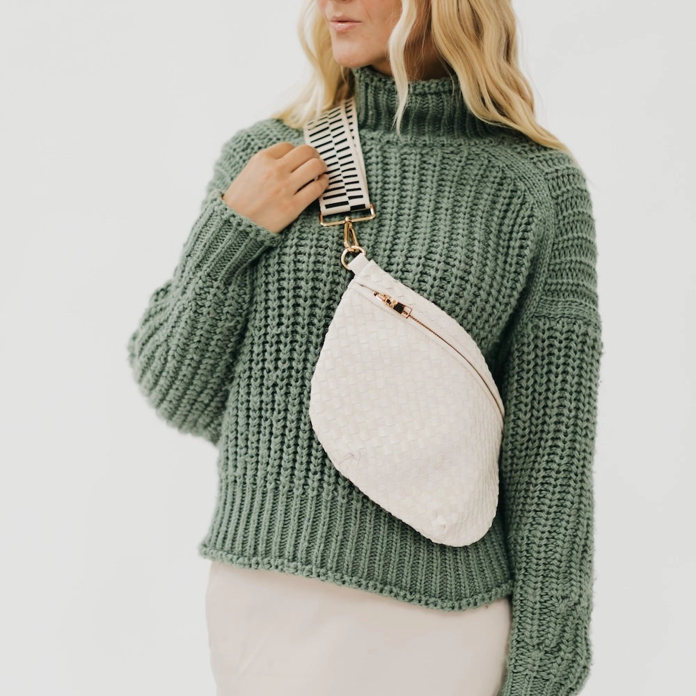 Woven Bum Bag | Cream