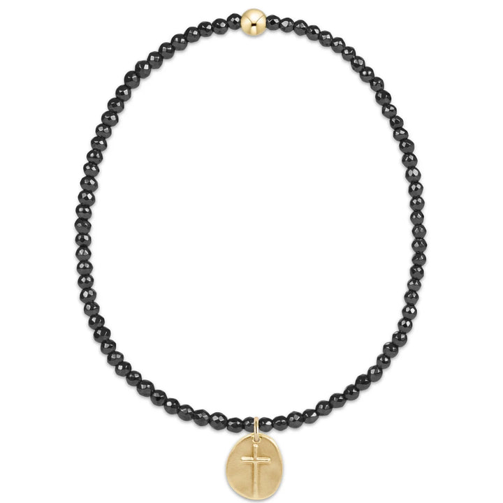 Faceted Hematite 2mm Bead Bracelet With Charms | +Colors