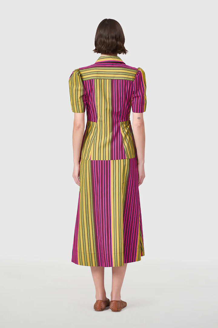 Clark Dress | Wildberry Stripes