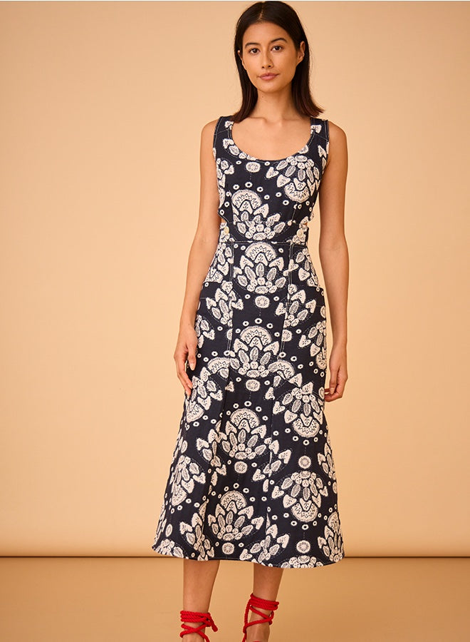 Frenchie Dress | Midnight Jacquard