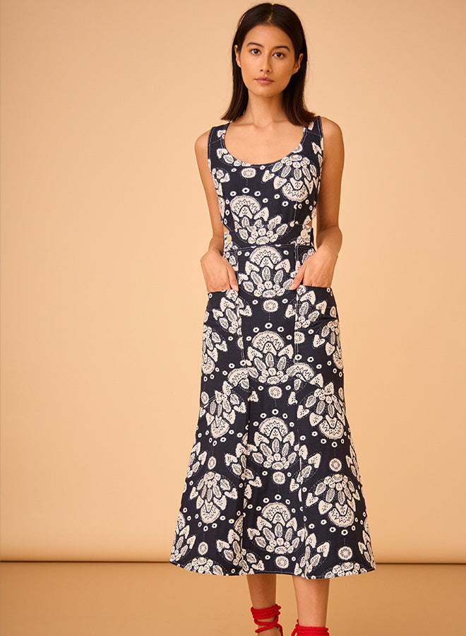 Frenchie Dress | Midnight Jacquard