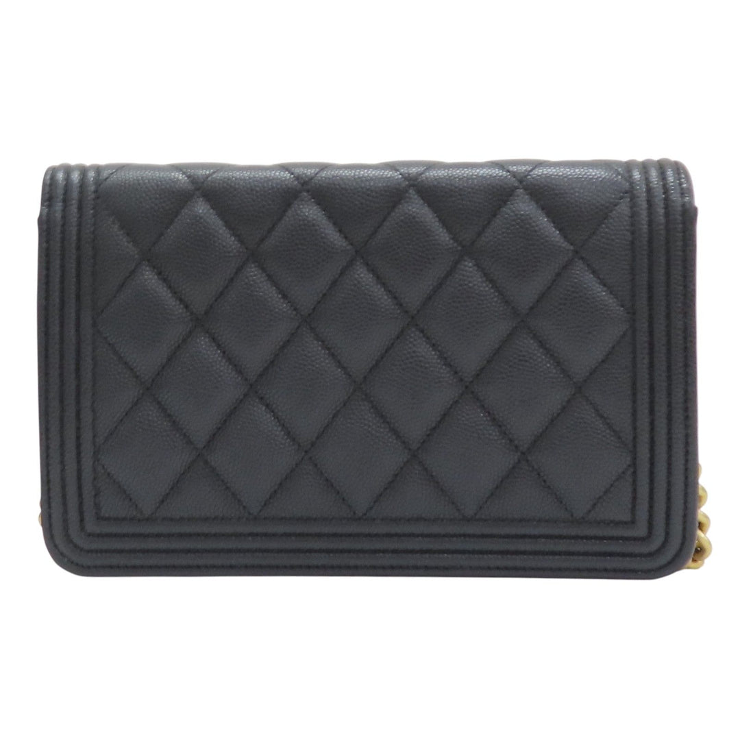 Chanel Boy Wallet on Chain NM, Caviar Quilted