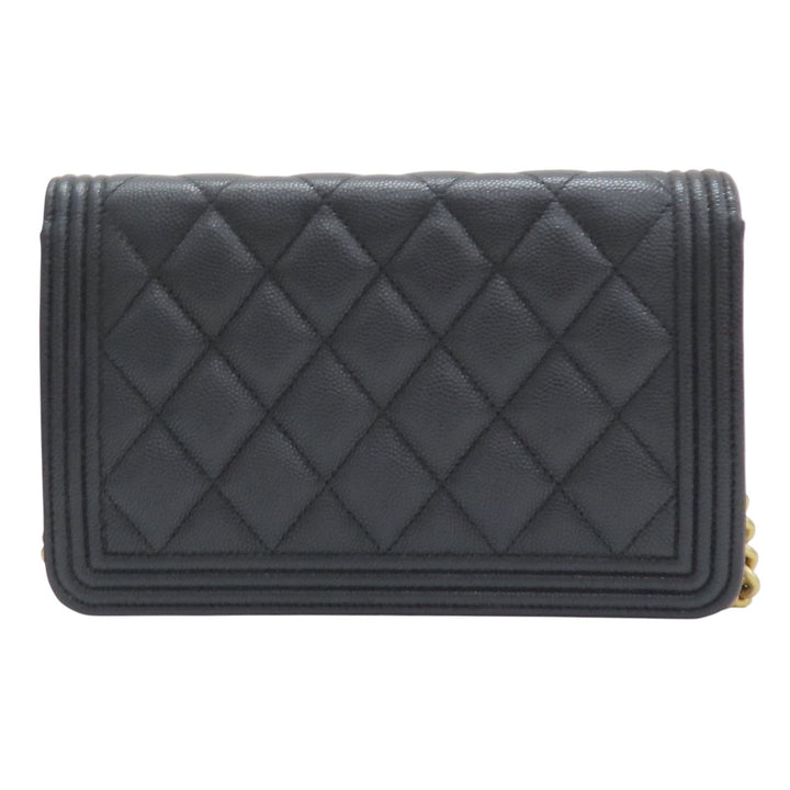 Chanel Boy Wallet on Chain NM, Caviar Quilted