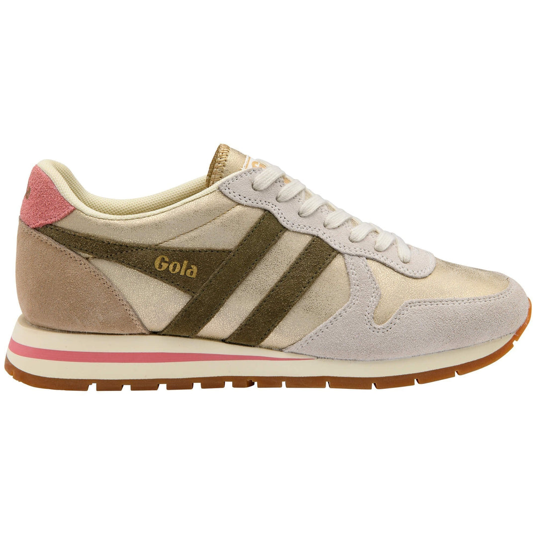 Daytona Blaze Sneakers | Gold, Khaki, & Coral Pink