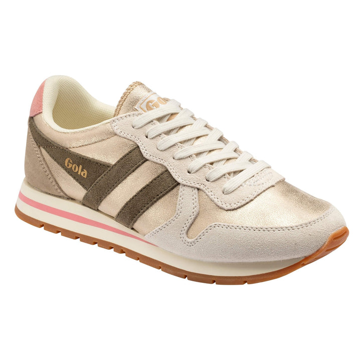 Daytona Blaze Sneakers | Gold, Khaki, & Coral Pink