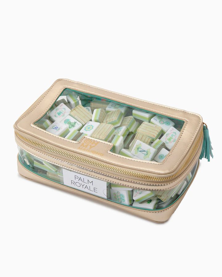 Mahjong Tile Storage Bag | Gold - Charlotte's Inc