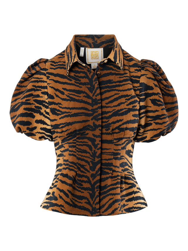 Britt Top | Tiger Jacquard