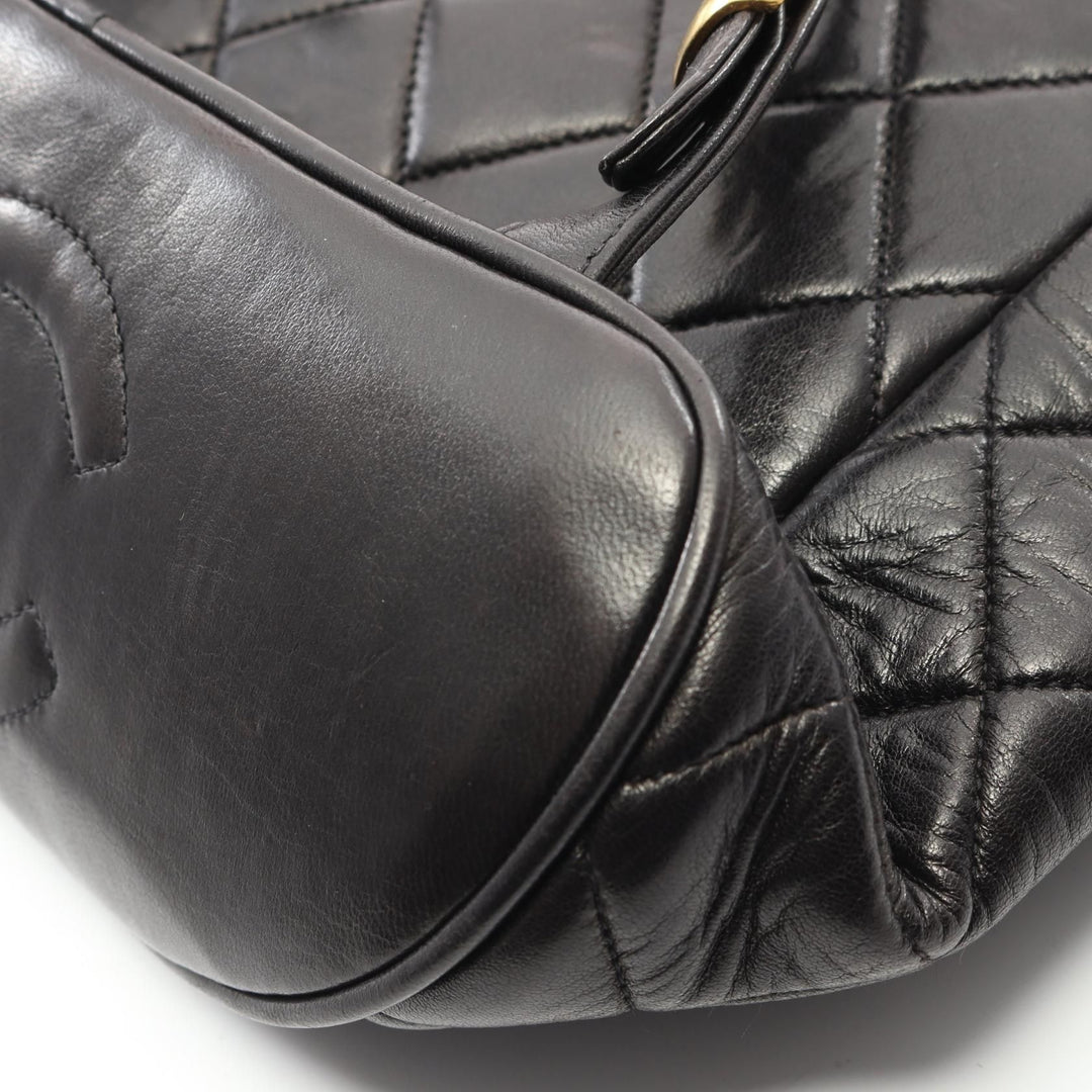 Chanel Black Matelasse Backpack Lambskin Leather