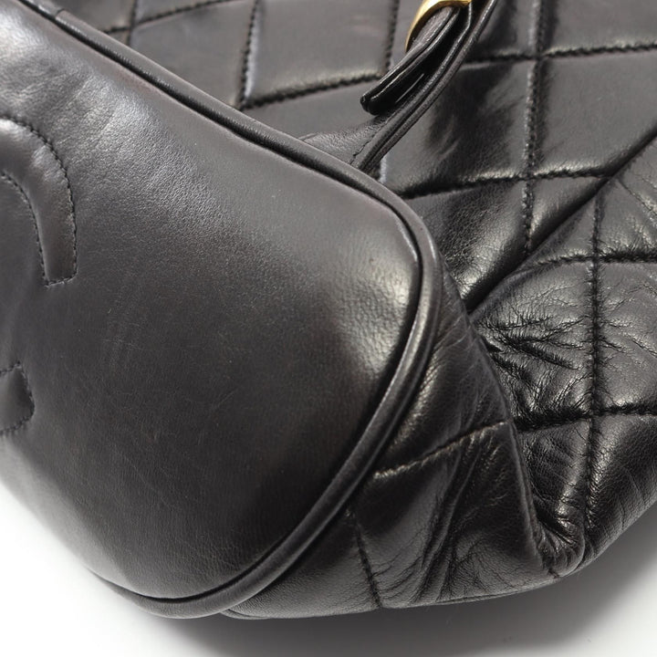 Chanel Black Matelasse Backpack Lambskin Leather