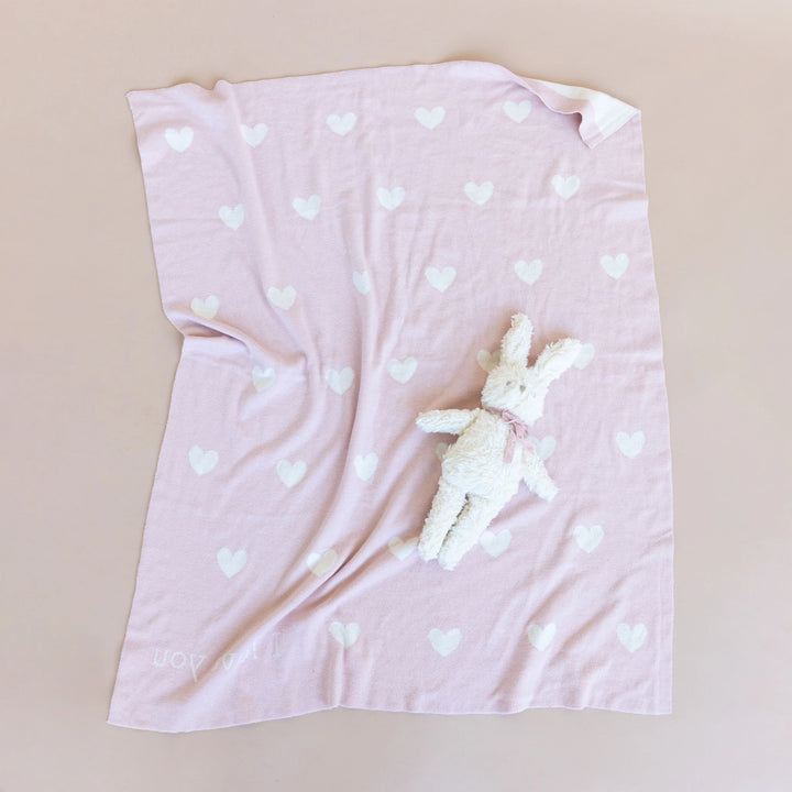 Heart I Love You Baby Blanket