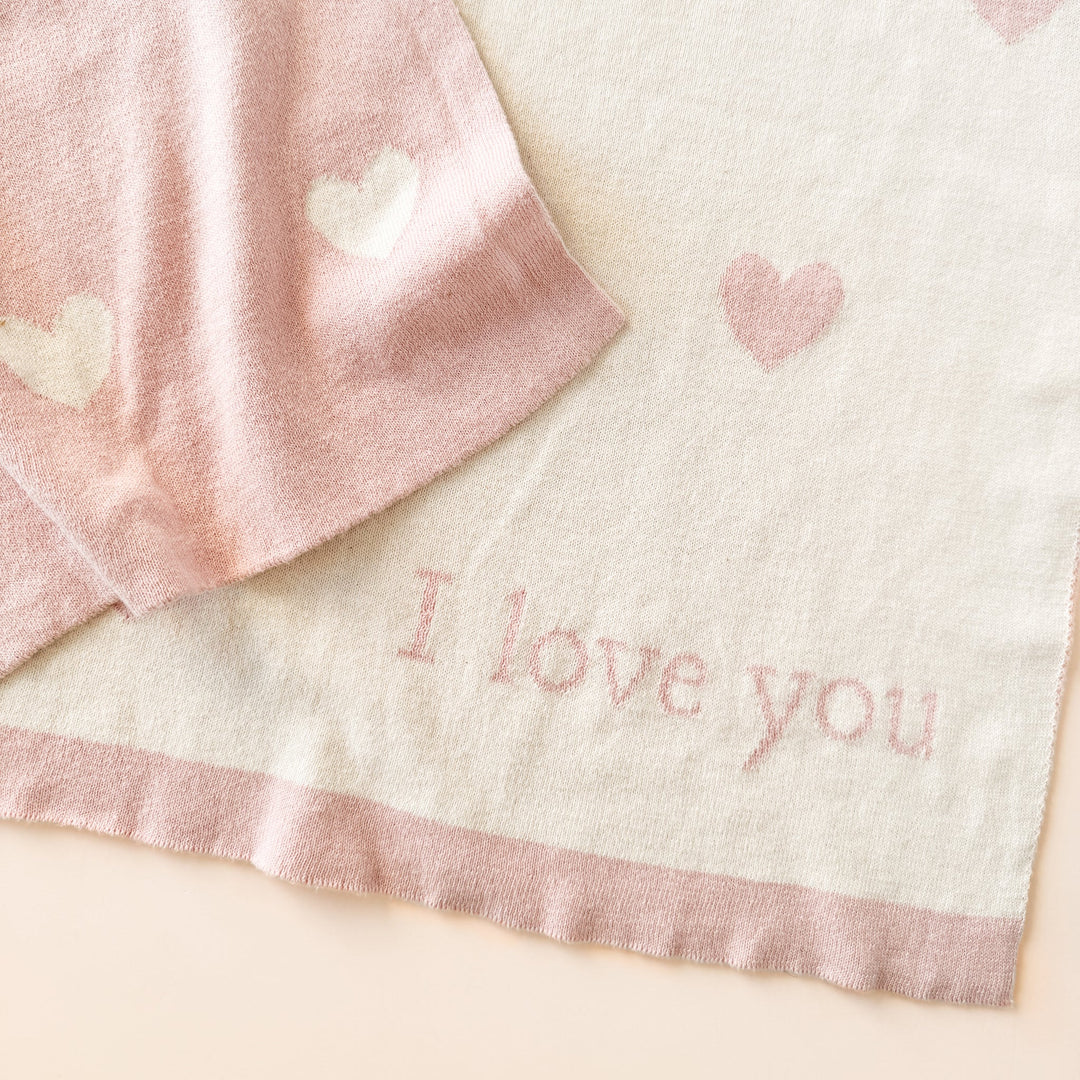 Heart I Love You Baby Blanket