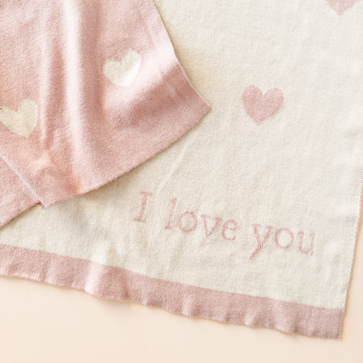 Heart I Love You Baby Blanket