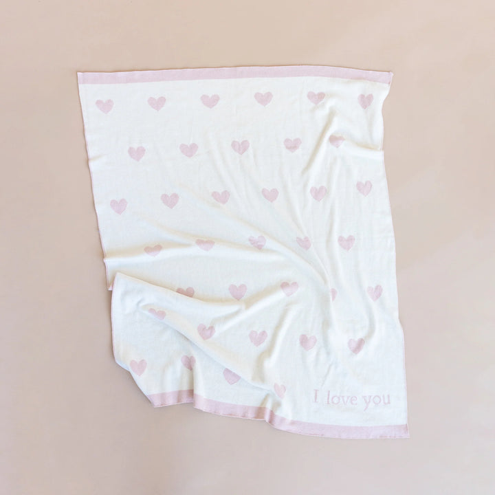 Heart I Love You Baby Blanket