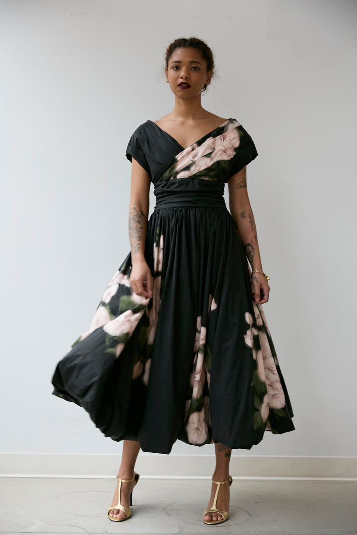 Fichu Dress | Ebony Rose Bouquet