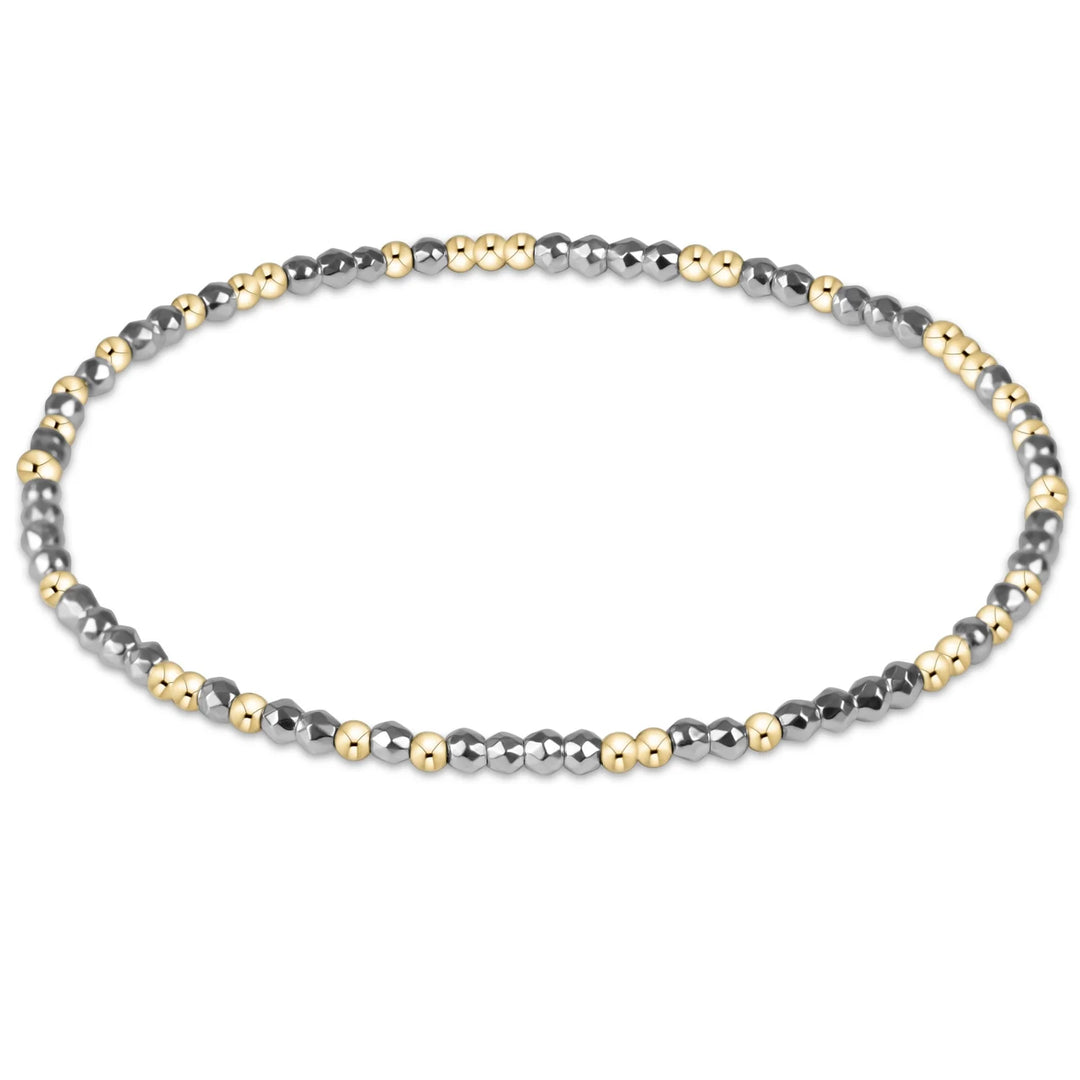 Hope Unwritten Faceted Hematite 2mm Bead Bracelet | +Colors