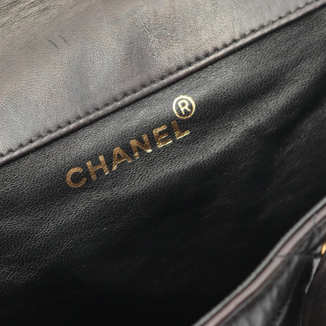 Chanel Black Matelasse Backpack Lambskin Leather