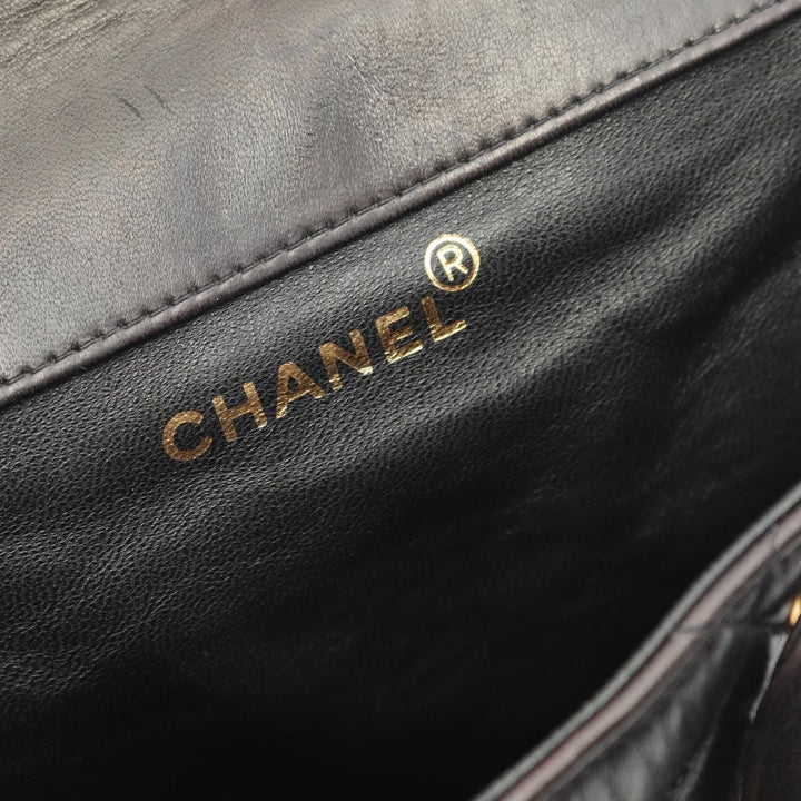 Chanel Black Matelasse Backpack Lambskin Leather