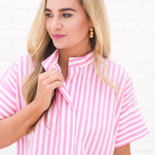 Margot Dress | Pink Stripe