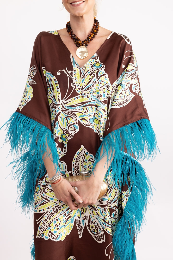 Tinsley Dress | Brown & Blue
