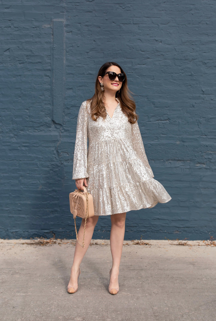 Sail to Sable Charlotte Sequin Dress | Silver