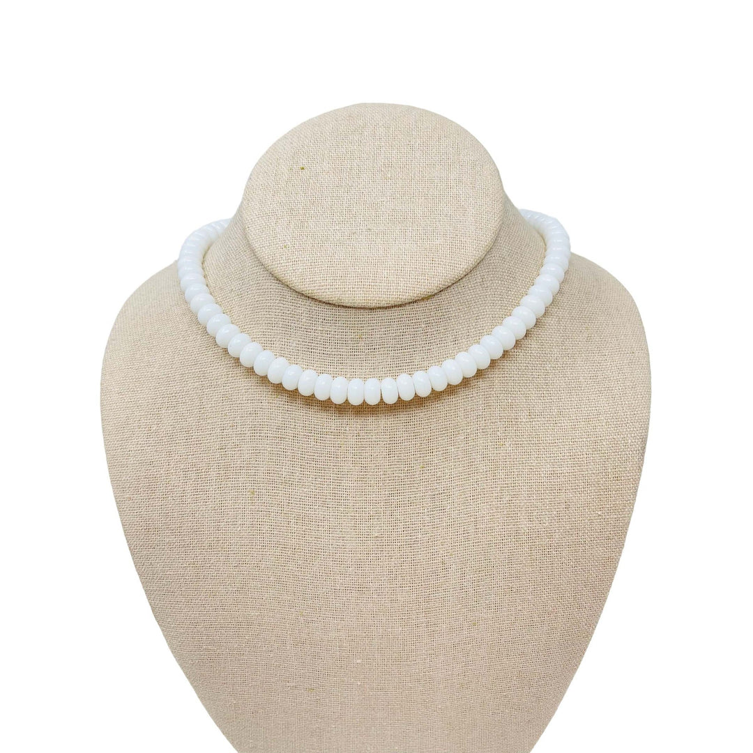 Boho Beads necklace | White