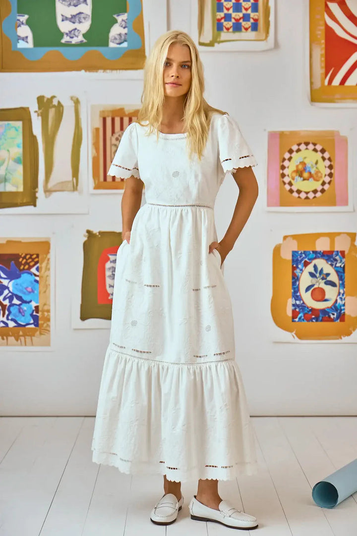 Marley Dress | White Embroidery