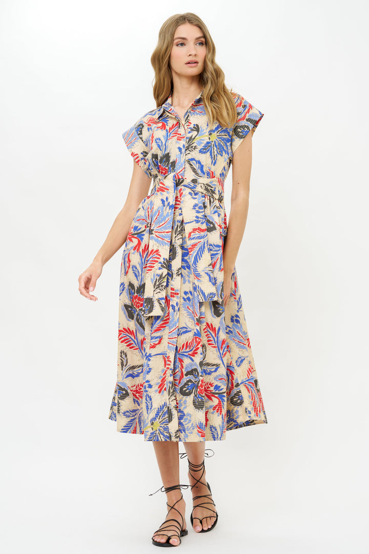 Belted Shirtdress | Chennai Cobalt