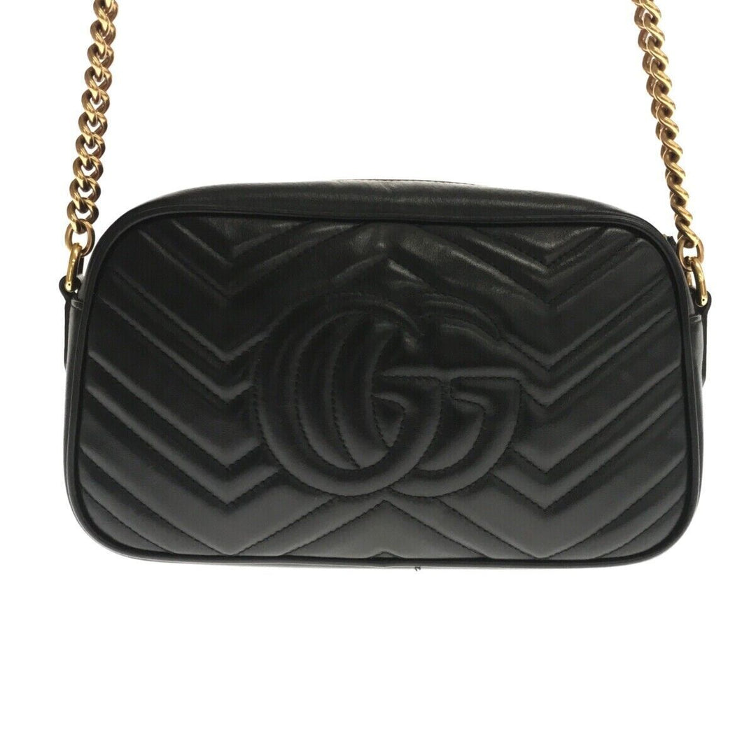 Gucci Gg Small Marmont Black Leather - Shoulder Bag