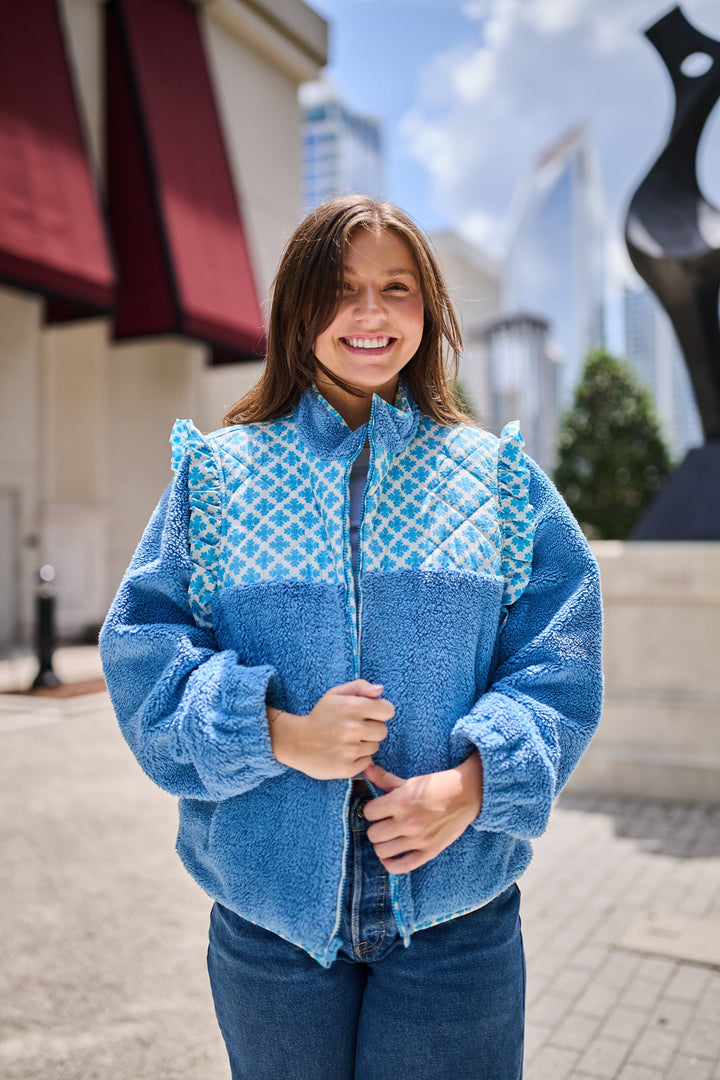 Isabella Sherpa Jacket | Blue Clover