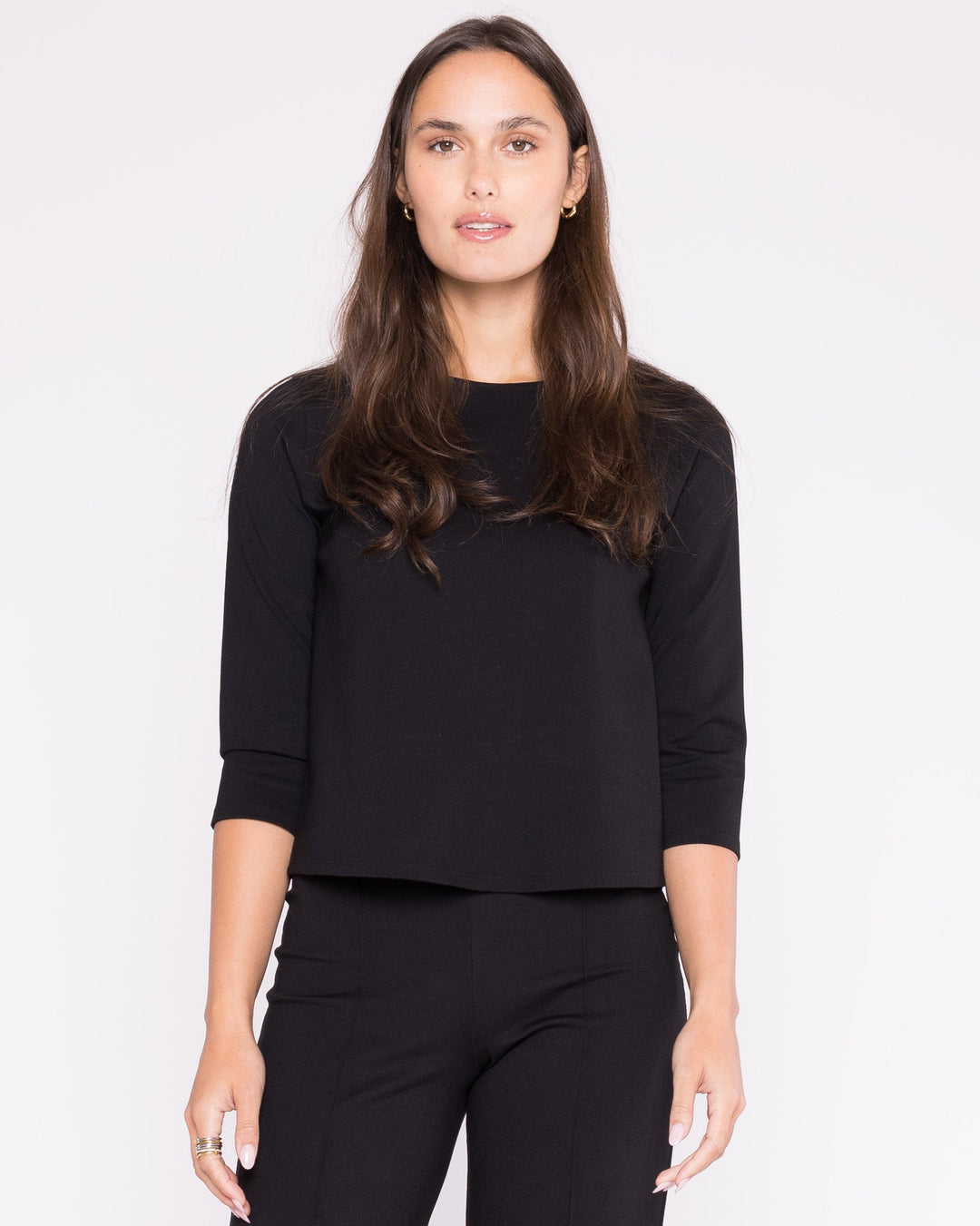 Ponte Knit 3/4 Sleeve Top + Colors