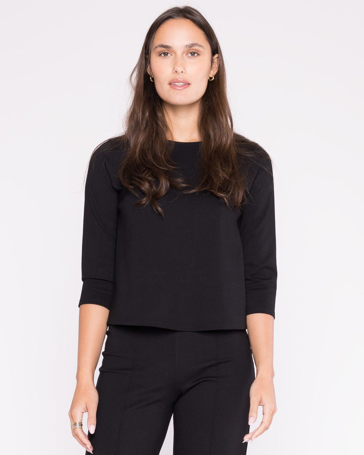 Ponte Knit 3/4 Sleeve Top + Colors