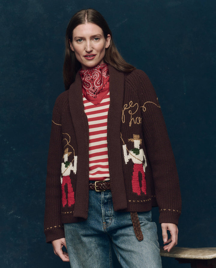 The Lasso Lodge Cardigan | Umber