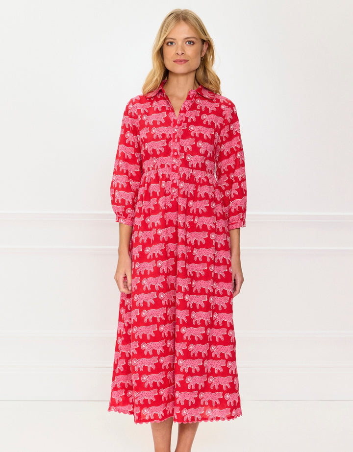 Gina Dress | Crimson Leopard