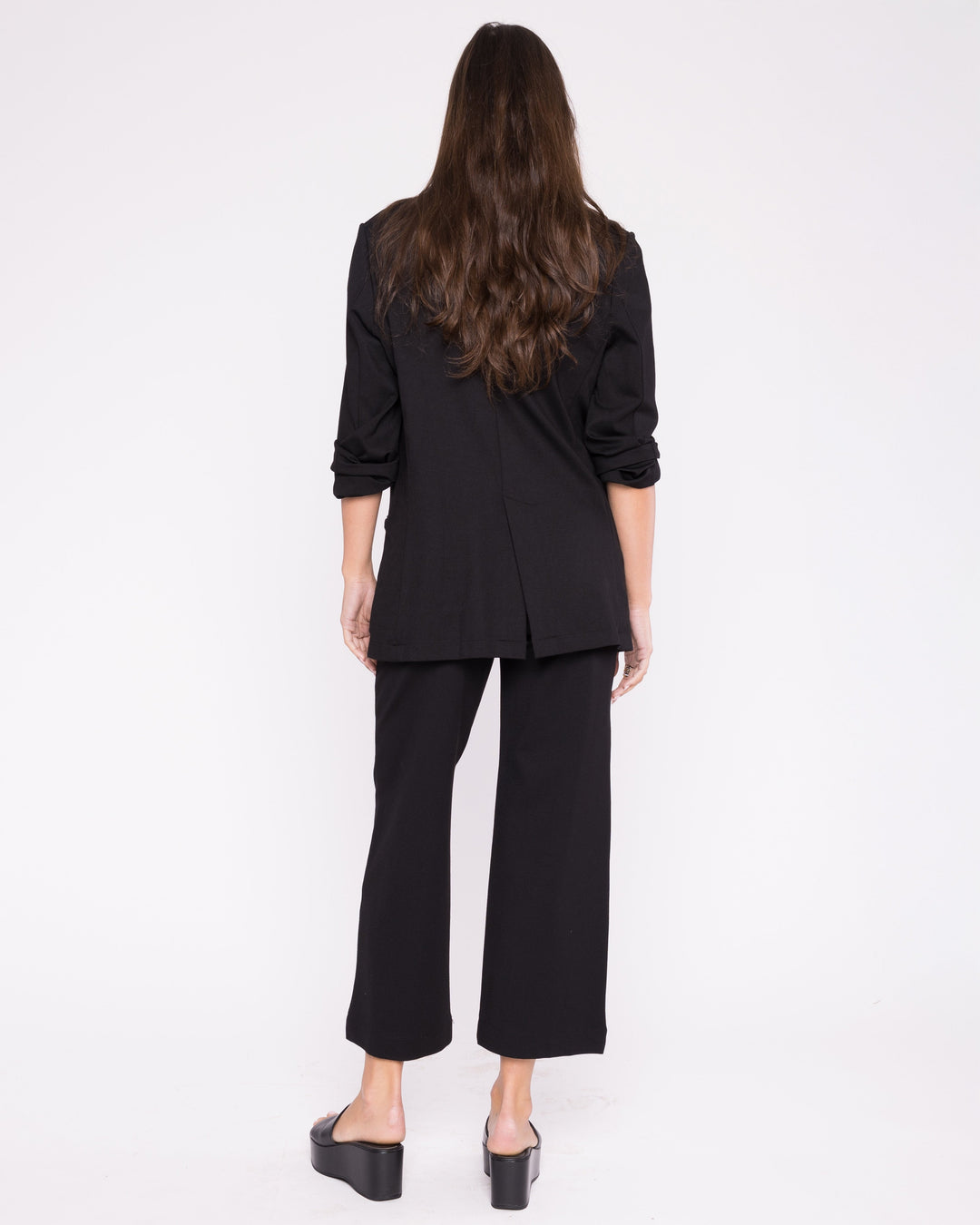 Ponte Knit Straight Leg Cropped Pant + Colors